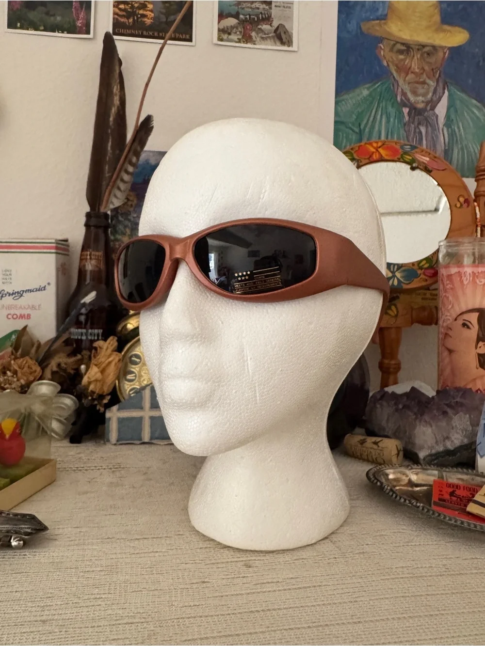 Deadstock Y2K Bronze Sporty Sunglasses